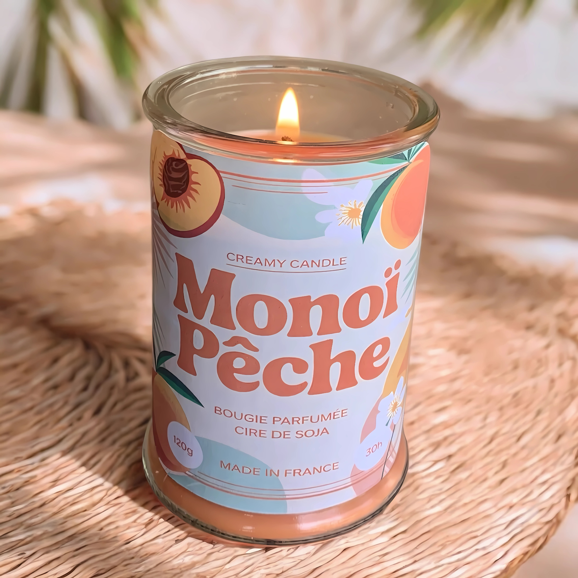 Bougie Parfumée - Monoï Pêche