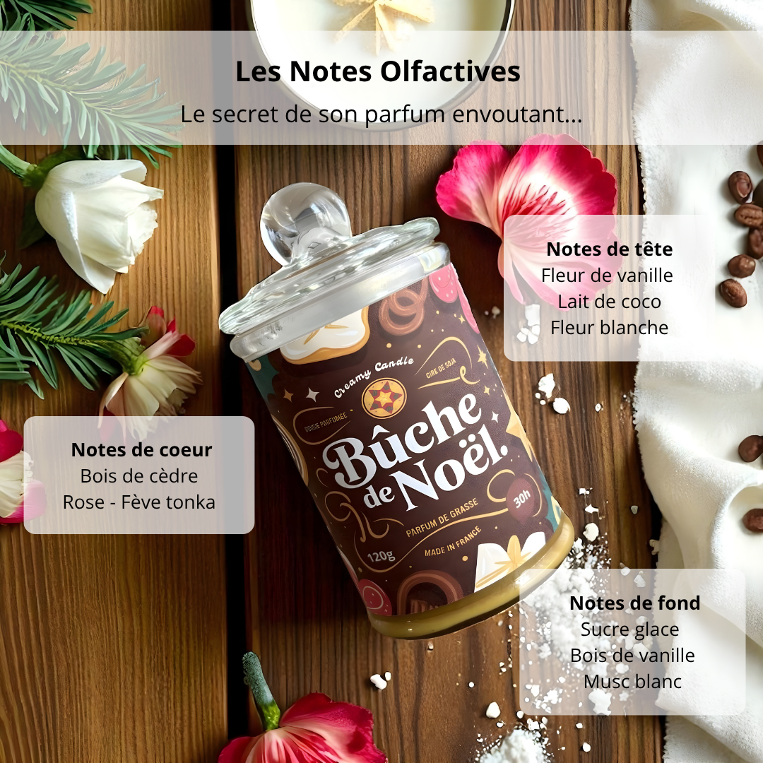Bougie Parfumée - Bûche de Noël