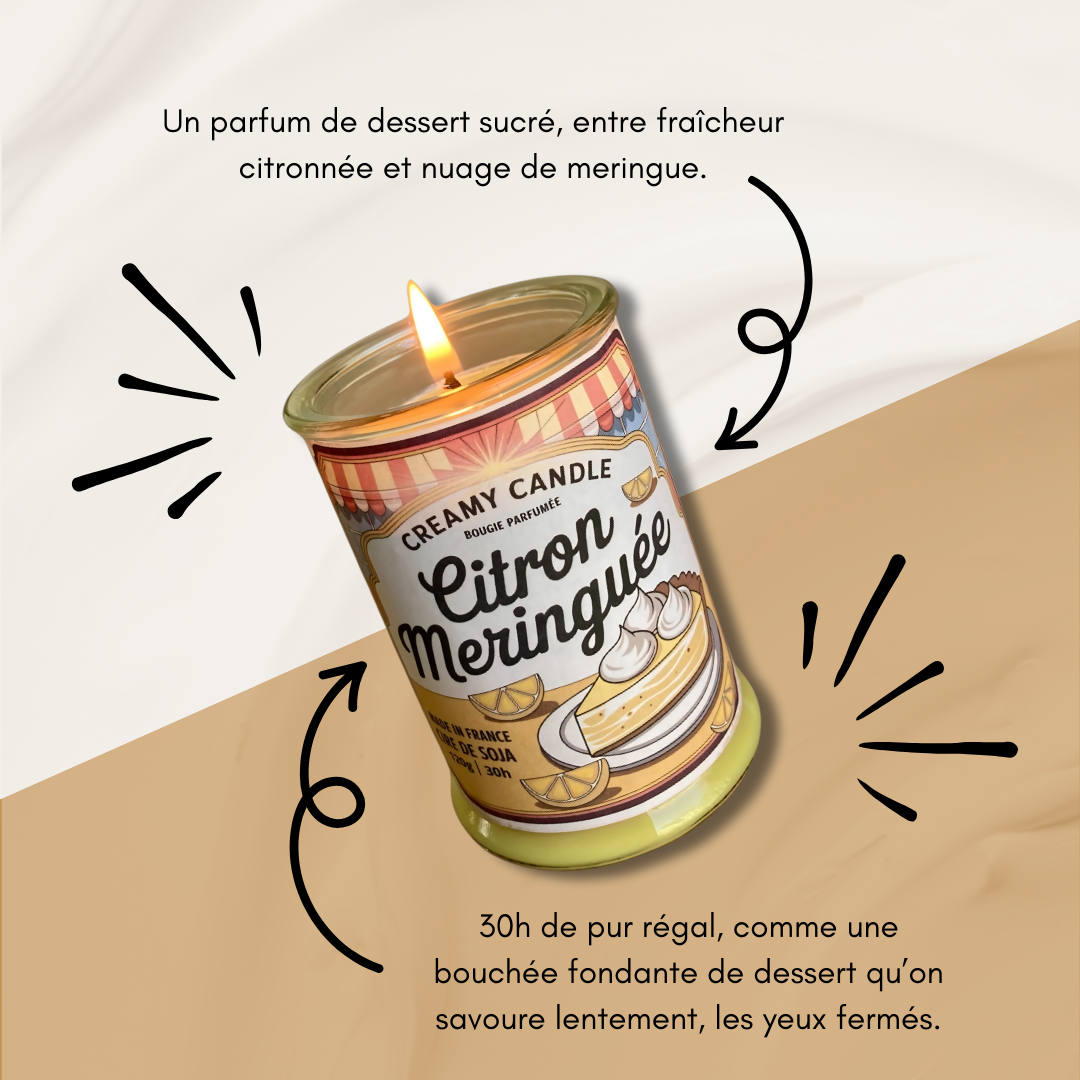 Bougie Parfumée - Citron Meringuée