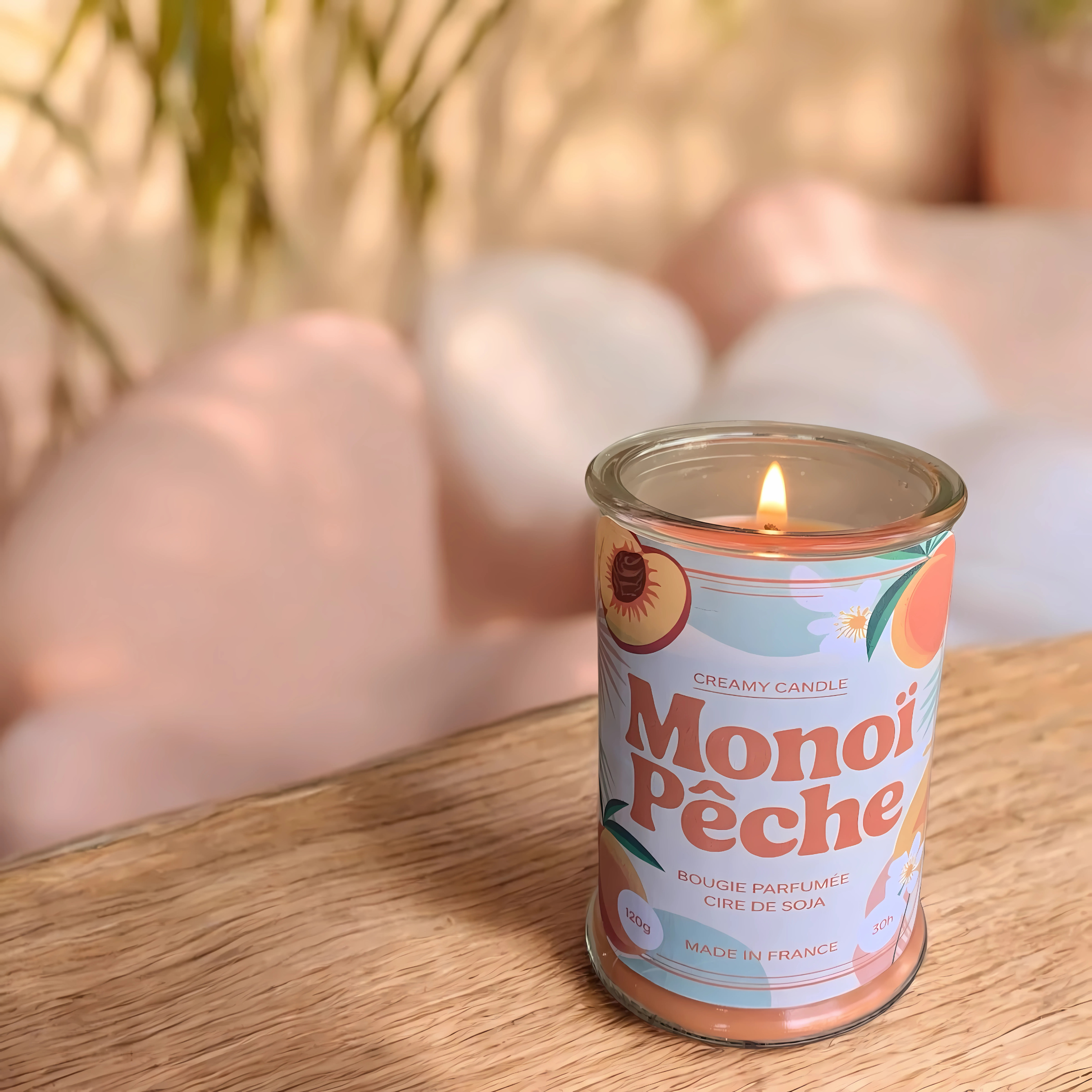 Bougie Parfumée - Monoï Pêche