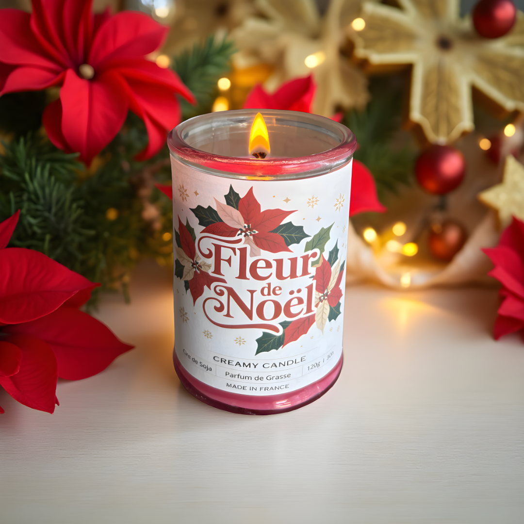 Bougie Parfumée - Fleur de Noël