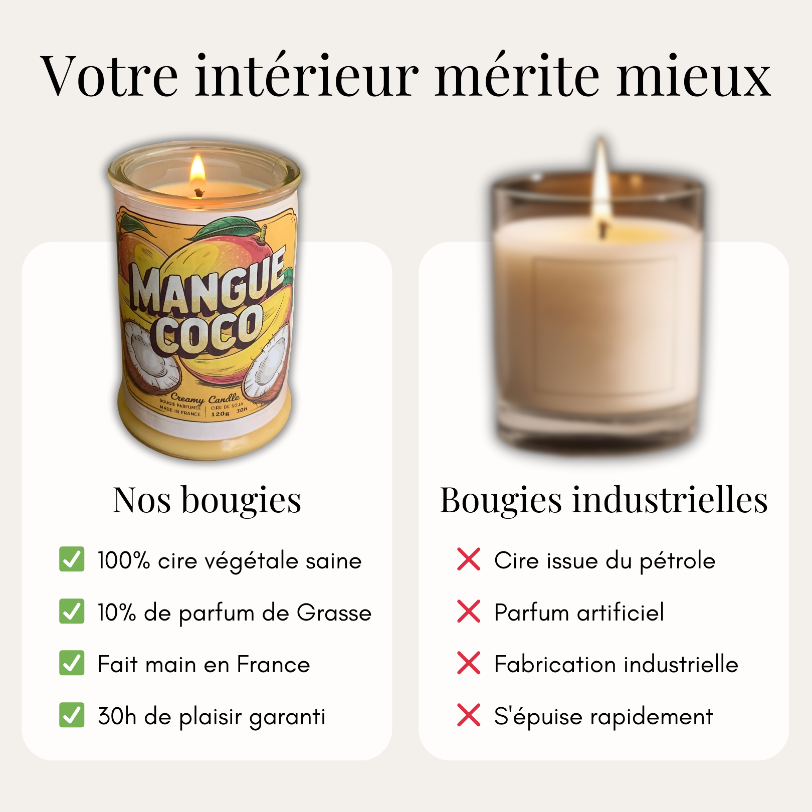 Bougie Parfumée - Mangue Coco