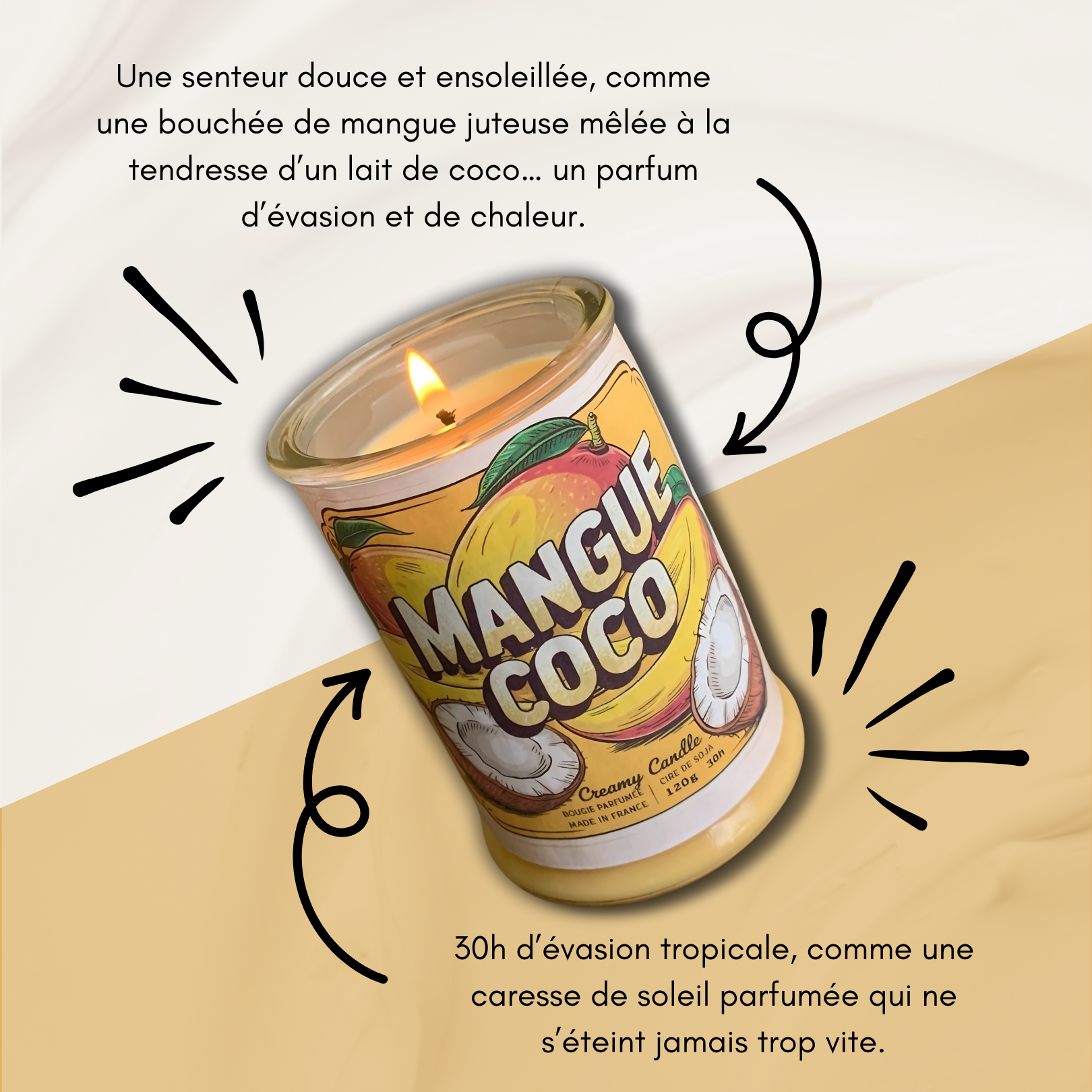 Bougie Parfumée - Mangue Coco