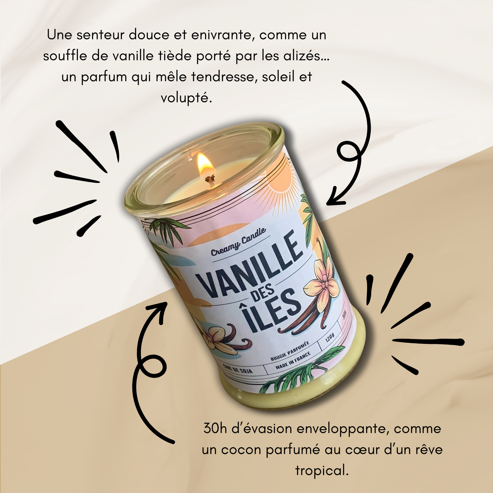 Bougie Parfumée - Vanille des Îles