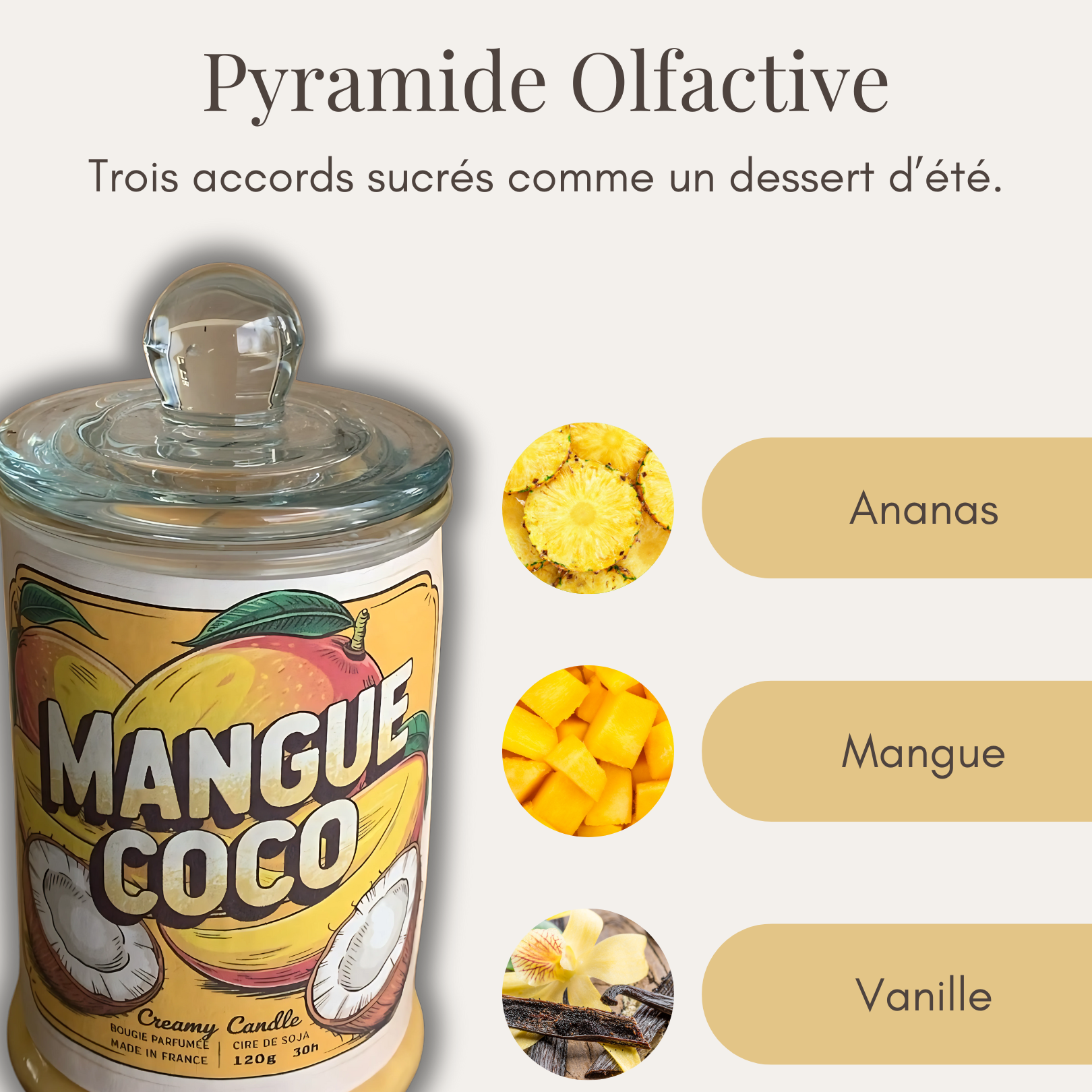 Bougie Parfumée - Mangue Coco