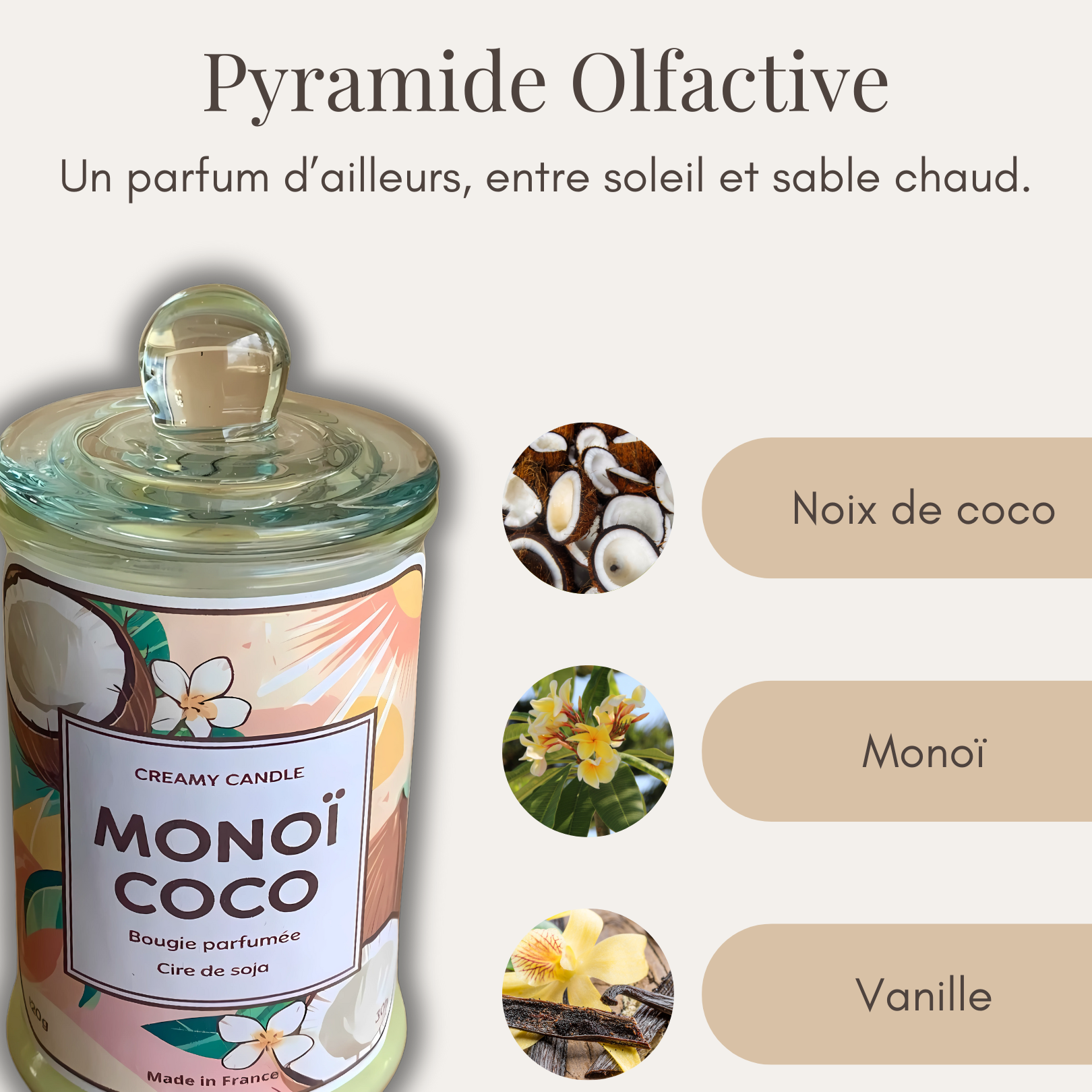 Bougie Parfumée - Monoï Coco
