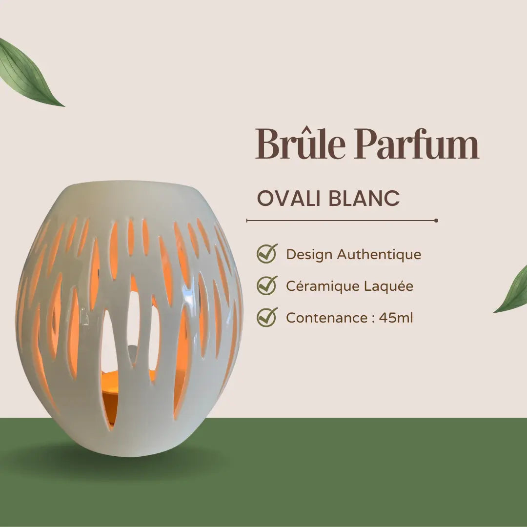 Brûle Parfum "Ovali" Blanc Creamy Candle