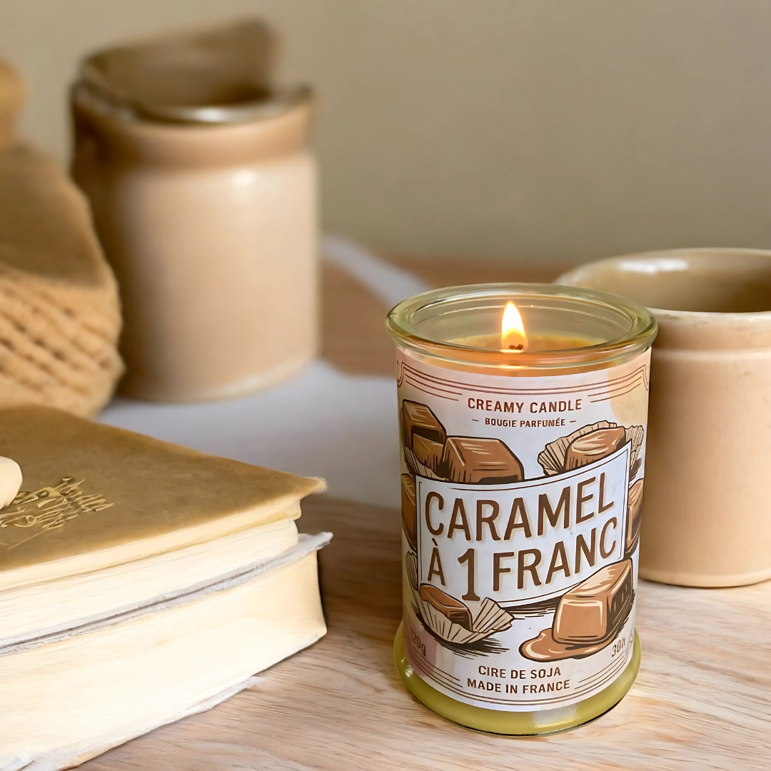 Bougie Parfumée - Caramel à 1 franc