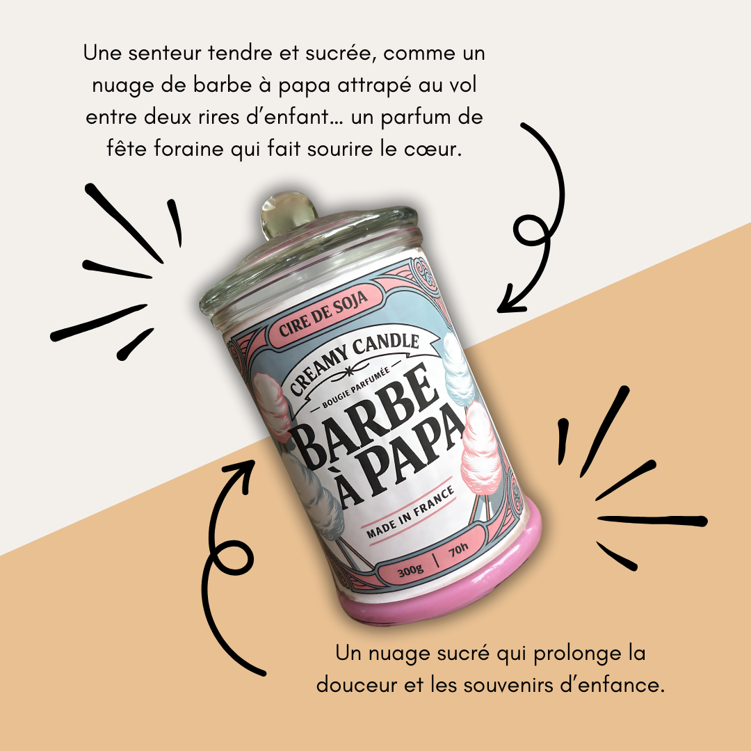 Bougie Parfumée - Barbe à Papa