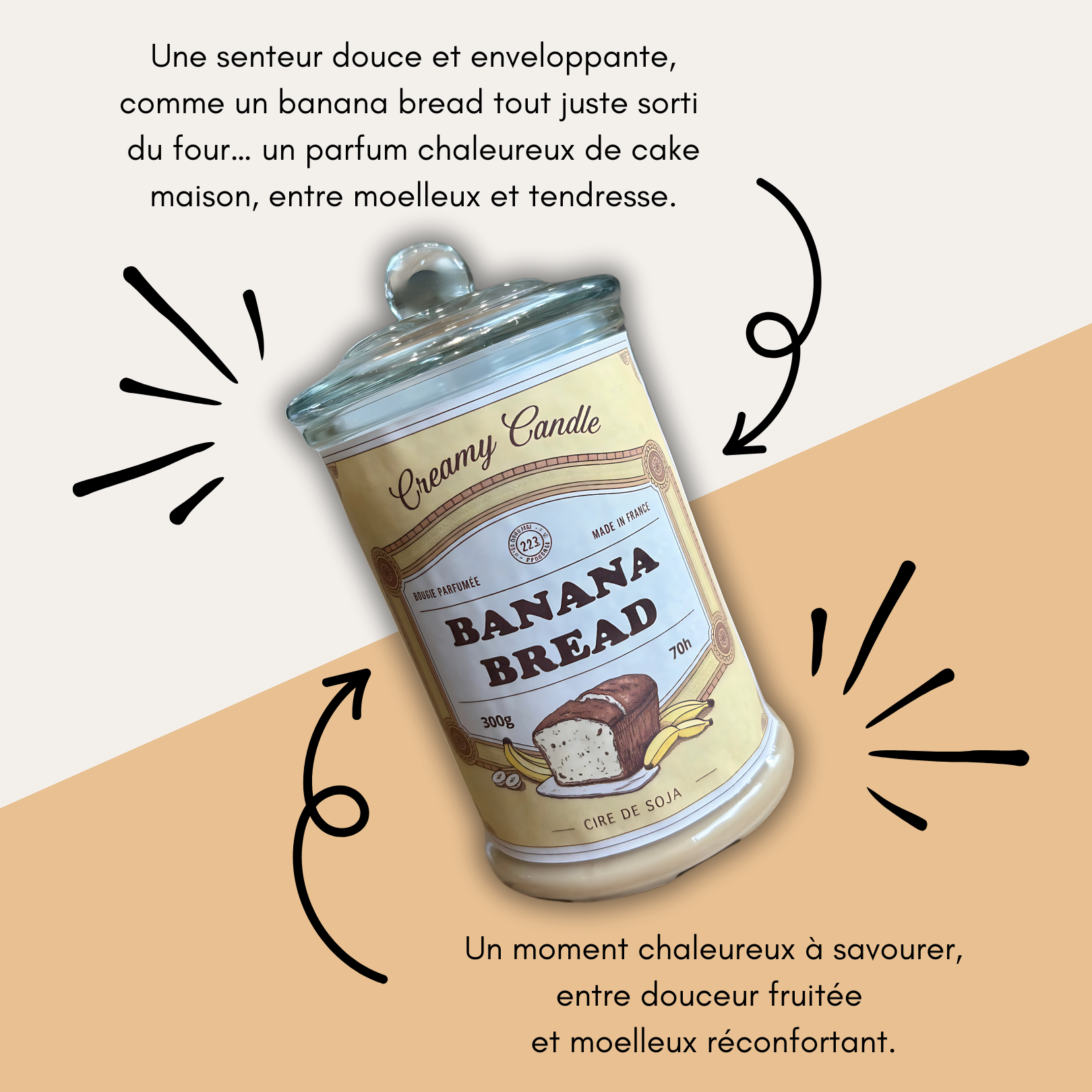 Bougie Parfumée - Banana Bread