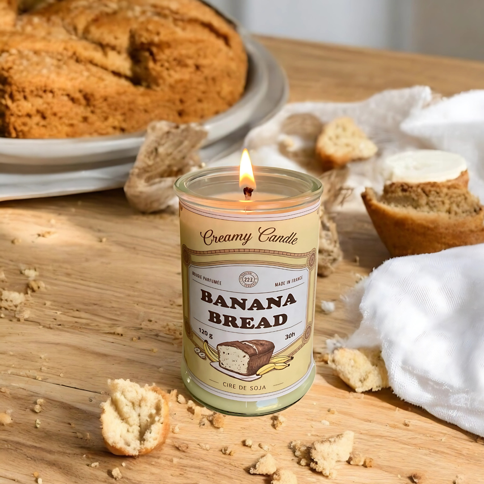Bougie Parfumée - Banana Bread