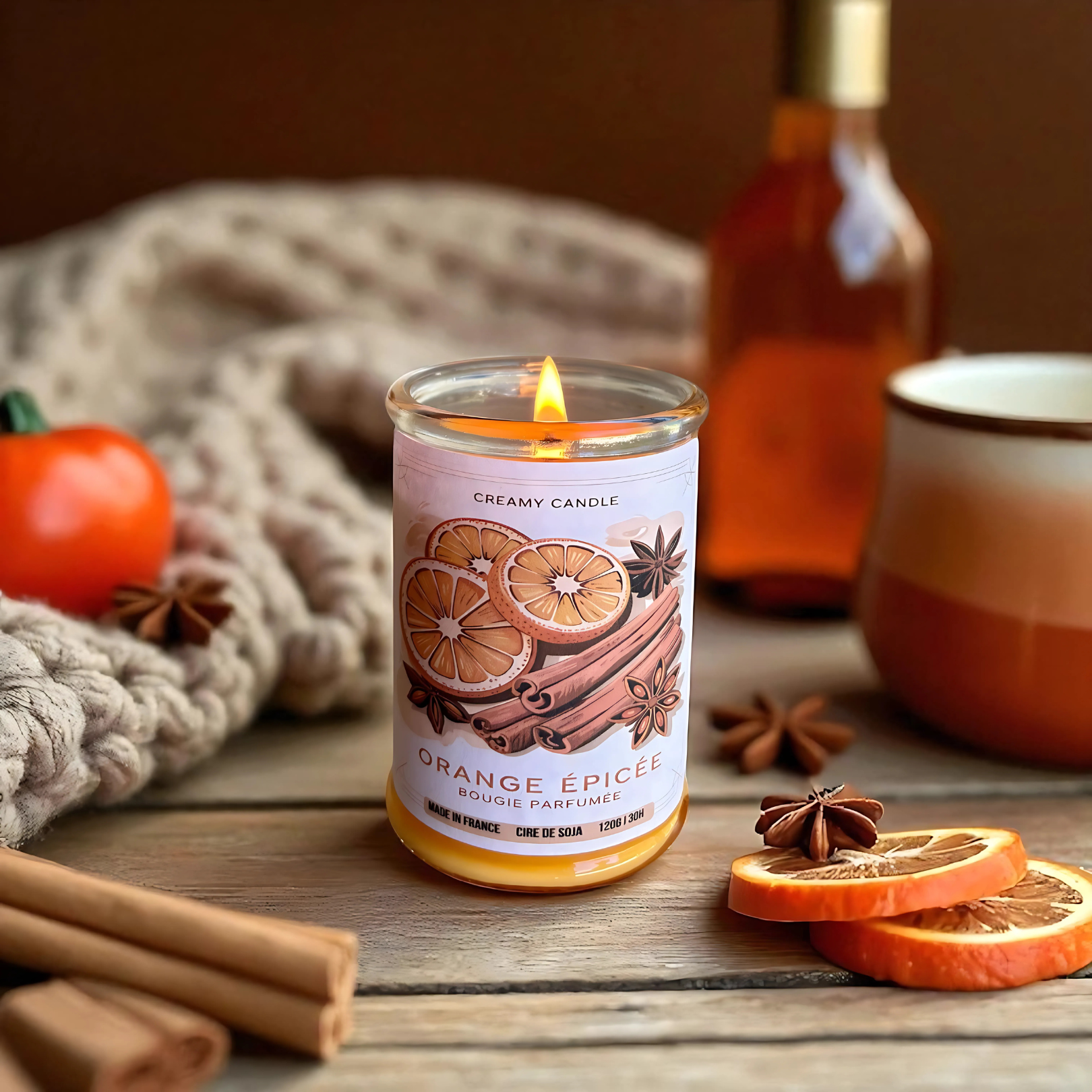 Bougie Parfumée - Orange Épicée