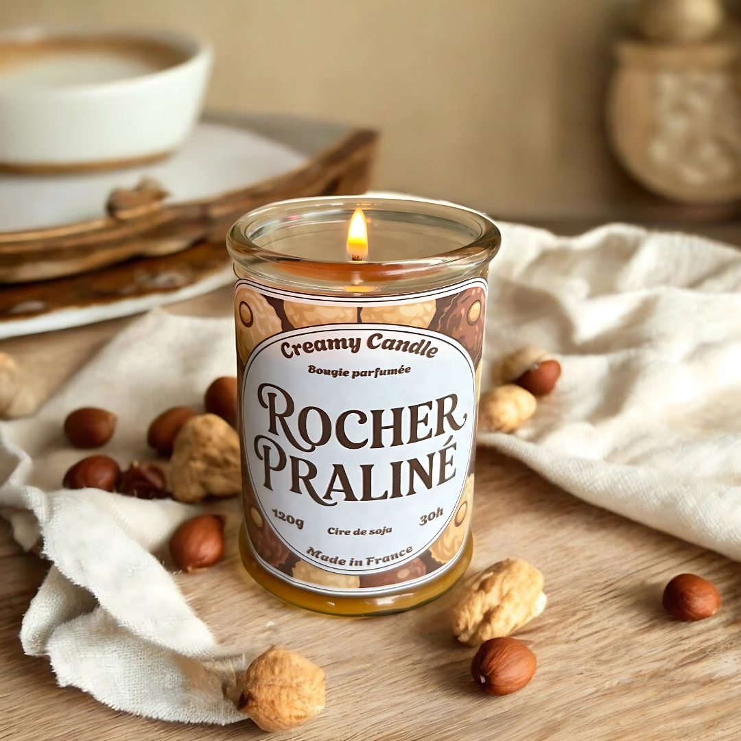 Bougie Parfumée - Rocher Praliné