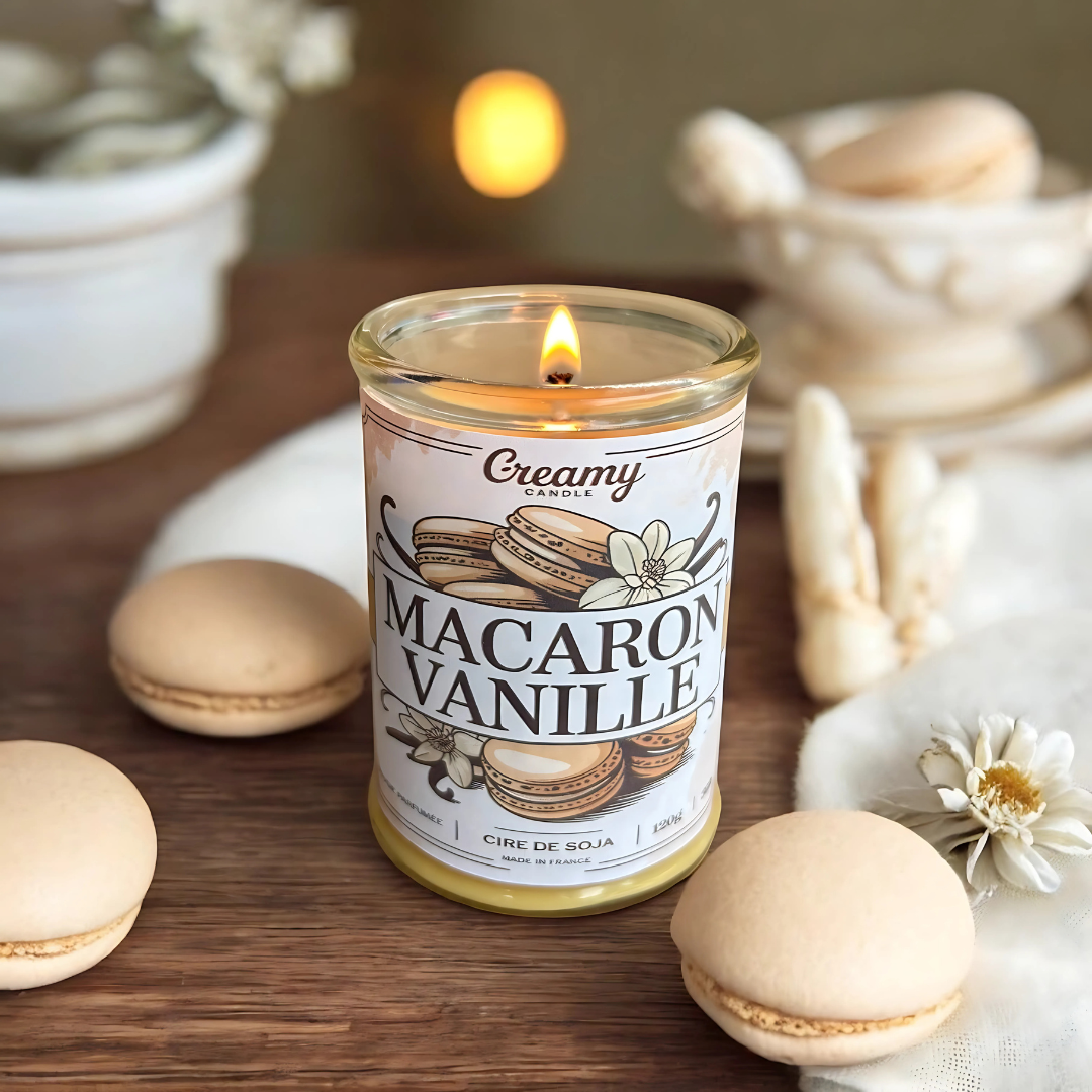 Bougie Parfumée - Macaron Vanille