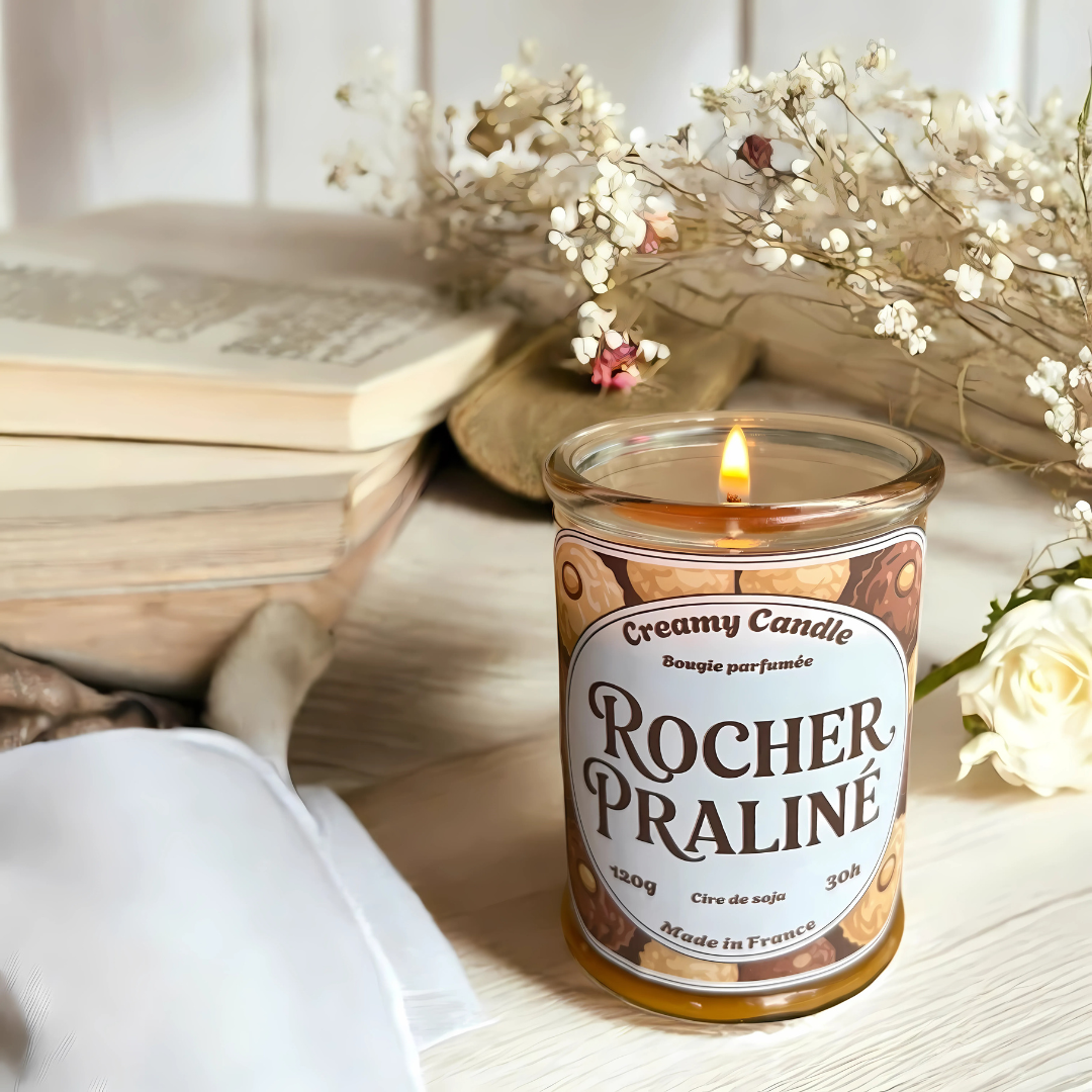 Bougie Parfumée - Rocher Praliné