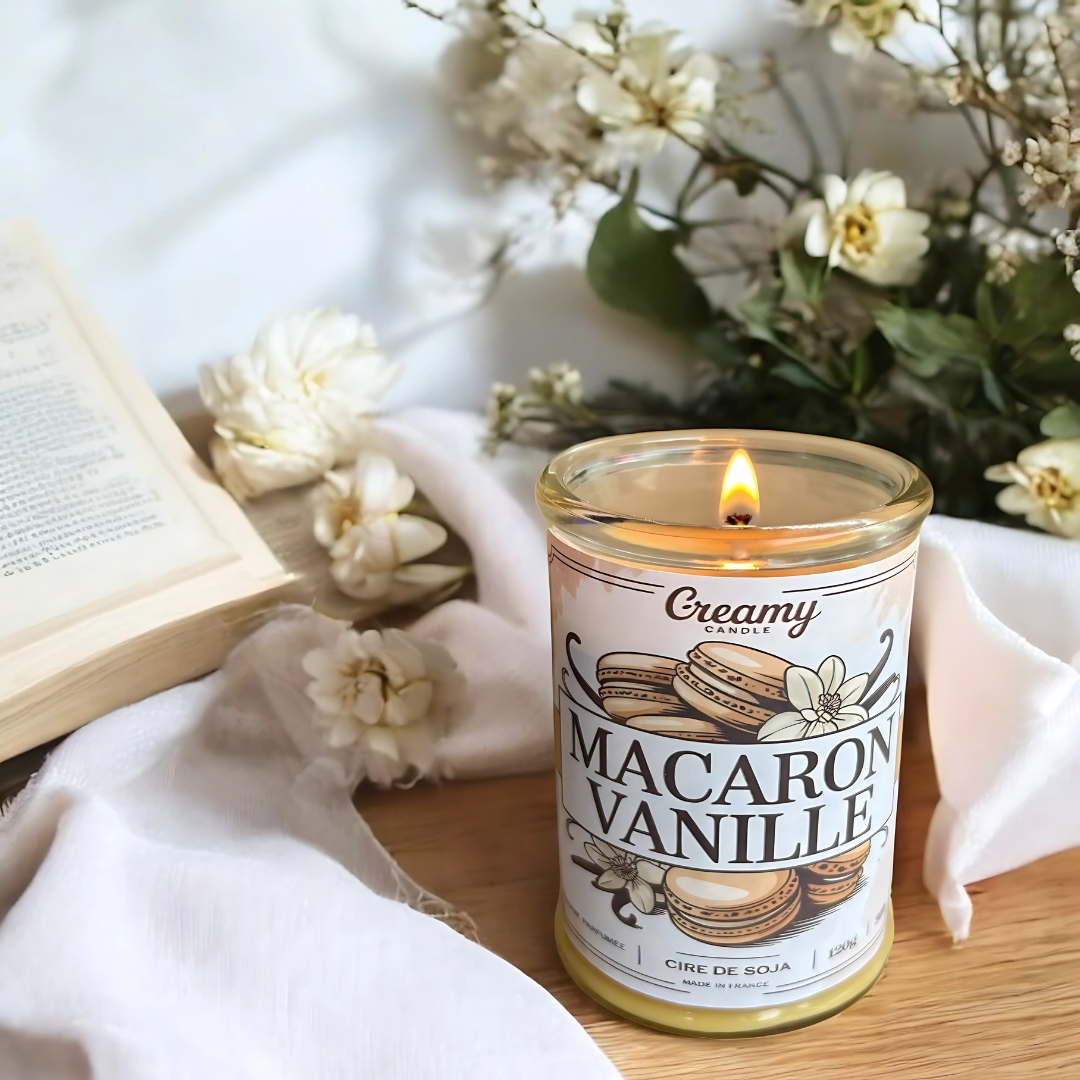 Bougie Parfumée - Macaron Vanille