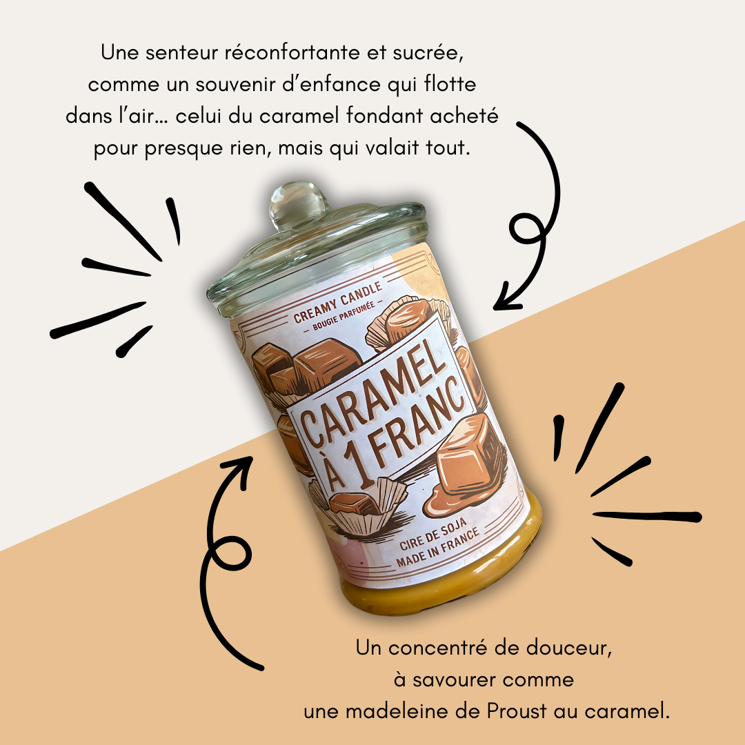 Bougie Parfumée - Caramel à 1 franc