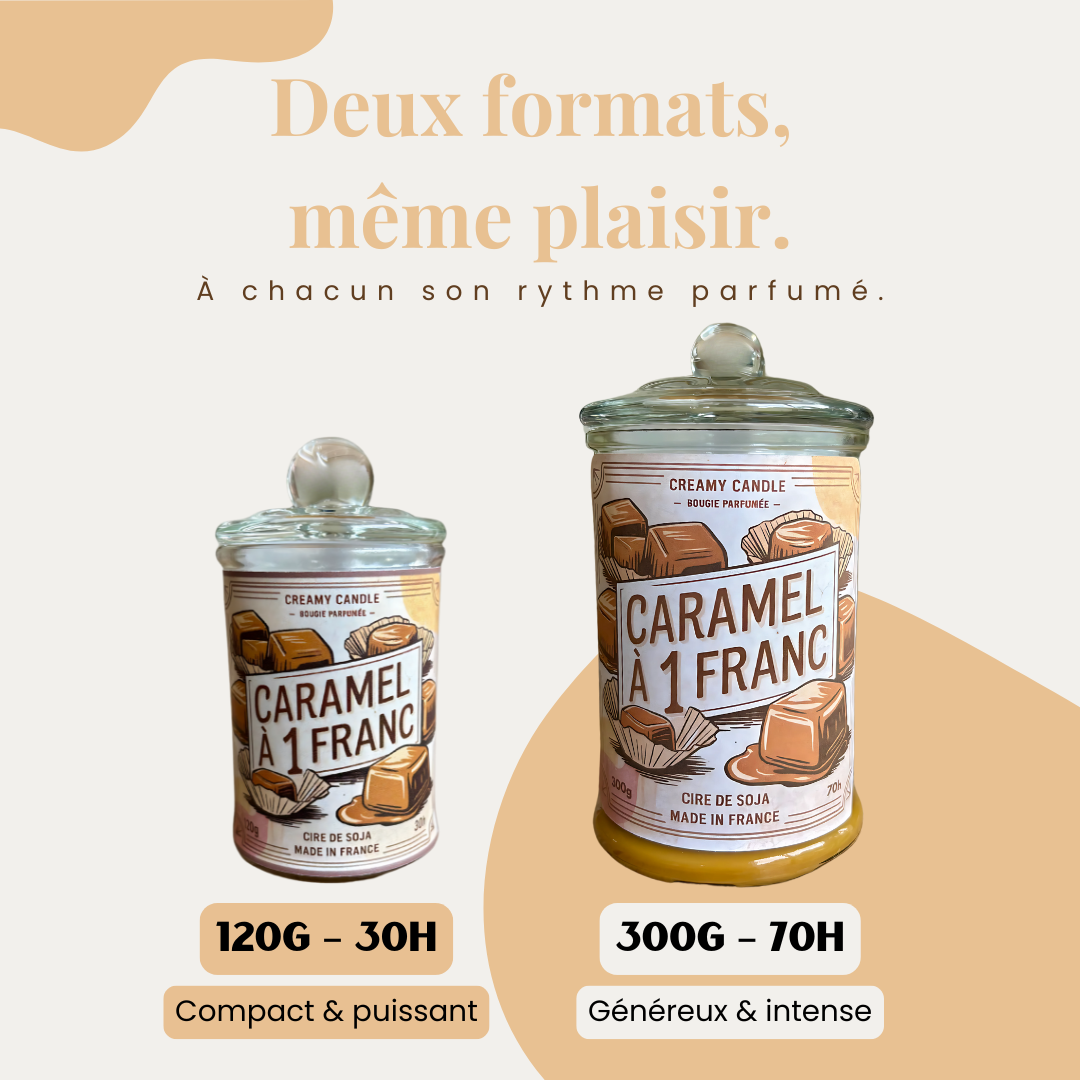 Bougie Parfumée - Caramel à 1 franc