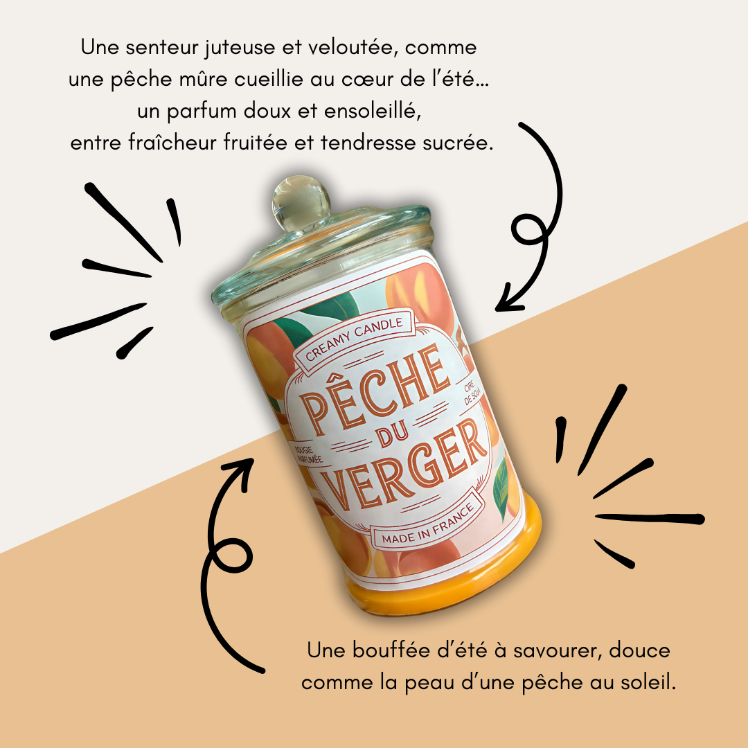 Bougie Parfumée - Pêche du Verger
