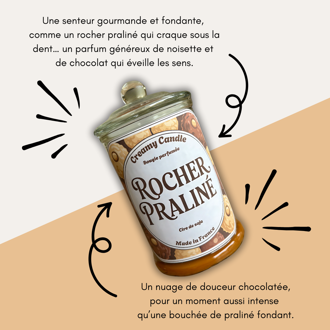 Bougie Parfumée - Rocher Praliné