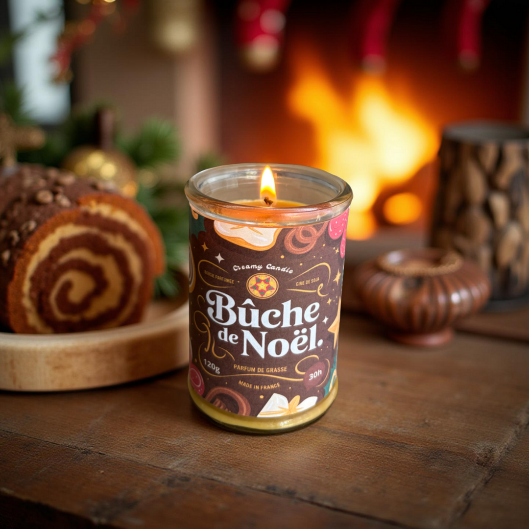 Bougie Parfumée - Bûche de Noël