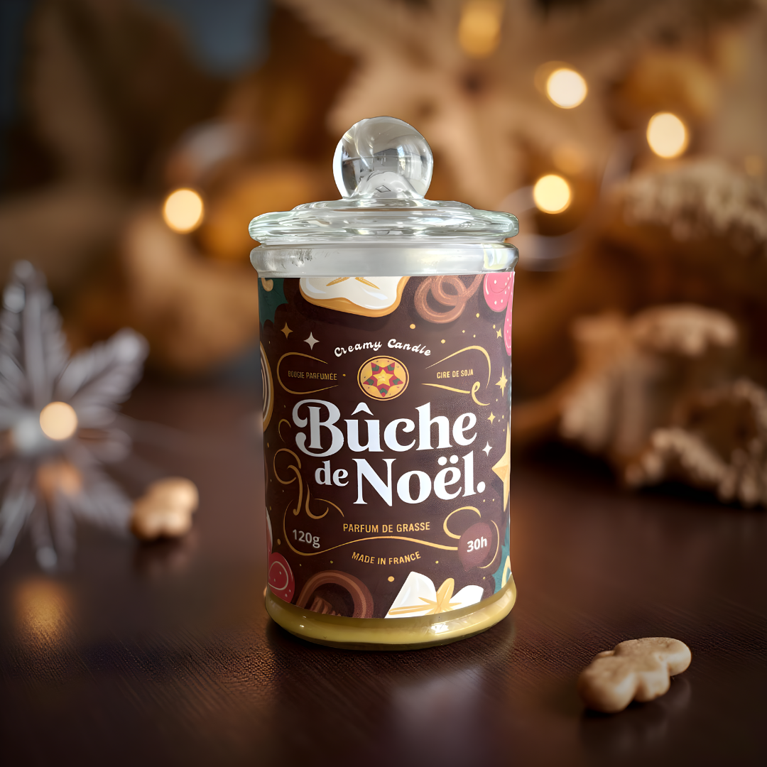 Bougie Parfumée - Bûche de Noël
