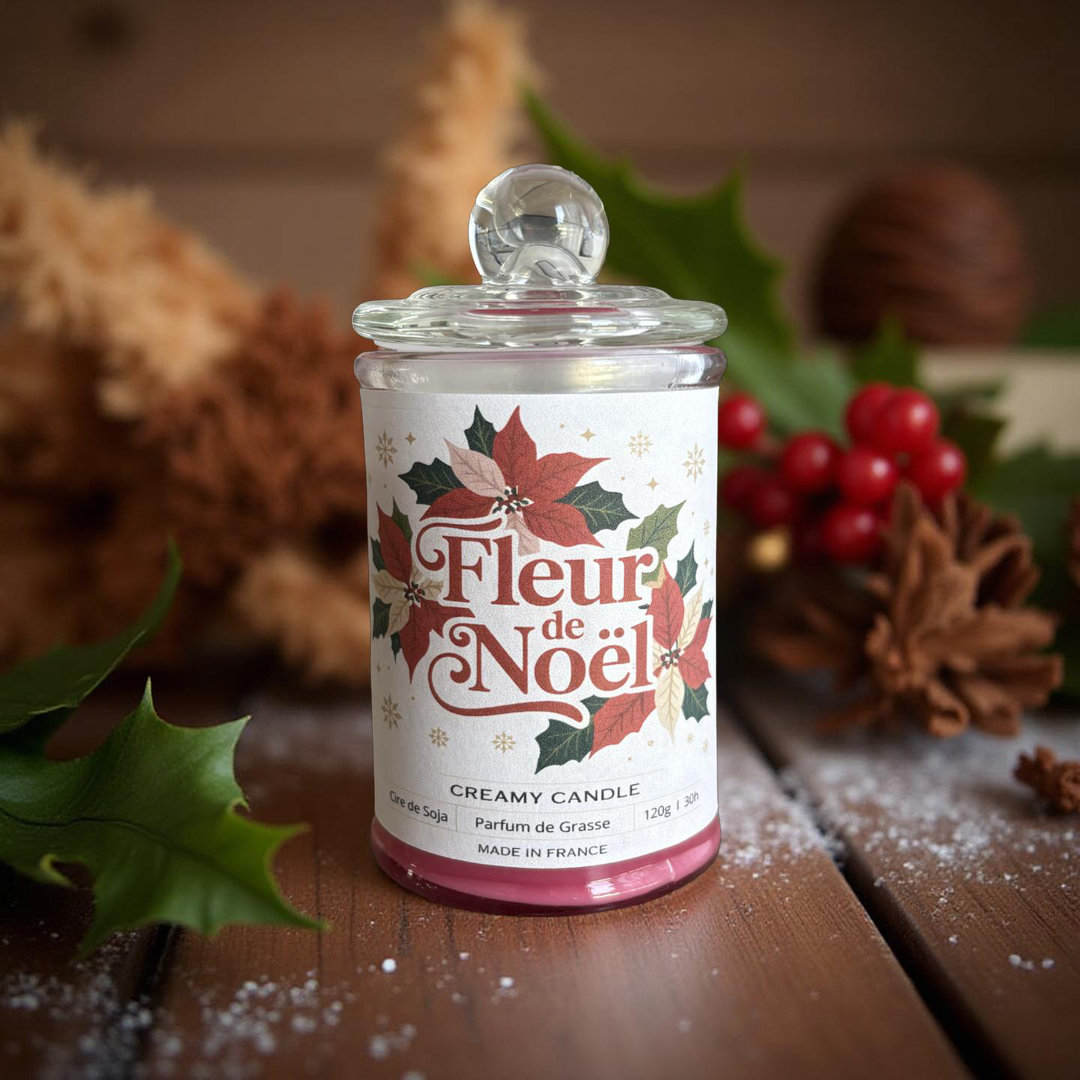Bougie Parfumée - Fleur de Noël