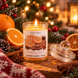 Bougie parfumée artisanale Orange Epicée - Cire de soja - Parfum de Grasse