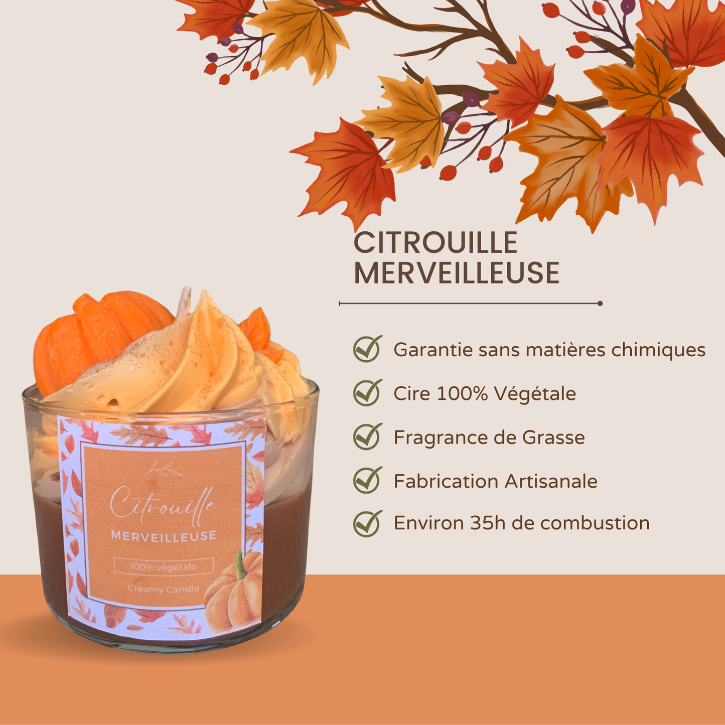 Bougie Citrouille Merveilleuse