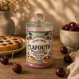 Bougie parfumée Clafoutis en cire de soja avec clafoutis aux cerises