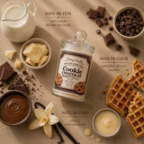 Bougie parfumée Cookie Chocolat avec ses notes olfactives de chocolat au lait, gaufre, vanille et lait concentré