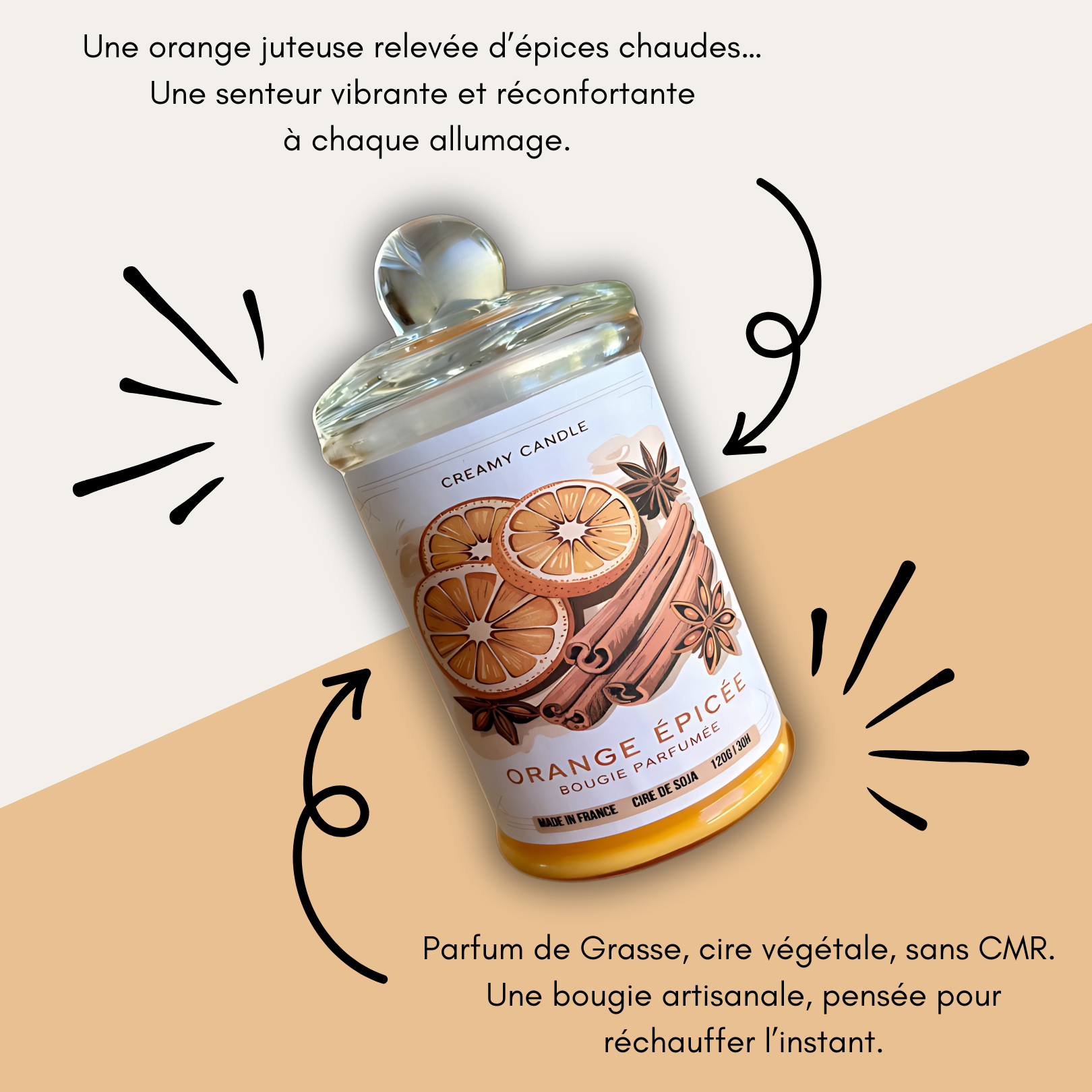 Bougie Parfumée - Orange Épicée
