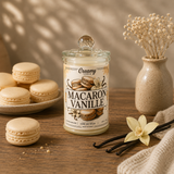 Bougie parfumée Macaron Vanille en cire de soja avec macarons à la vanille