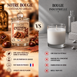 Bougie parfumée artisanale Châtaigne Grillée - Cire de soja - Parfum de Grasse