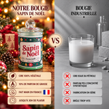 Bougie parfumée artisanale Sapin de Noël - Cire de soja - Parfum de Grasse
