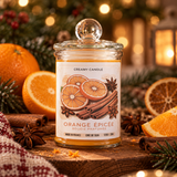 Bougie parfumée artisanale Orange Epicée - Cire de soja - Parfum de Grasse
